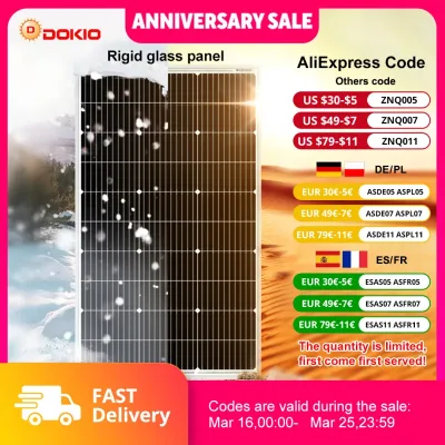 Dokio Waterproof Solar Panel Set