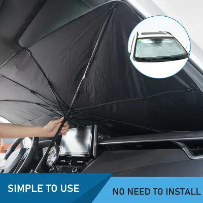 Foldable Car Windshield Sun Shade Umbrella UV Cover Reflecting Sunshade Heat Insulation Front Window Visor Interior Prot