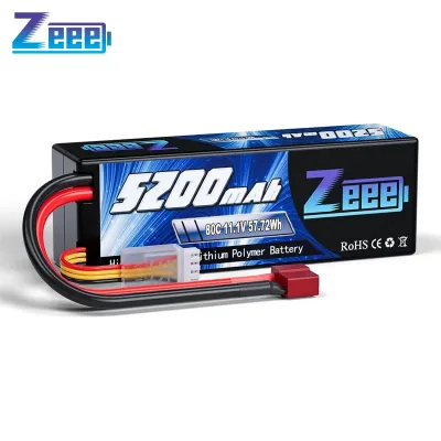 Zeee 11.1V 80C 5200mAh 3S Lipo Battery With Deans Plug Hardcase Bat...