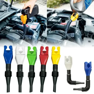 Foldable Car Motorcycle Refueling Gasoline Engine Plastic Oil Funnel Filter Transfer Tool Flexible Funnel Draining Tool image 1