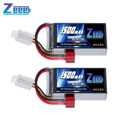 2pcs Zeee 2S 1500mAh Lipo Battery 7.4V 60C With Deans Plug for FPV ...