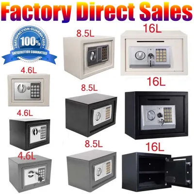 Safe Box Digital Safety Electronic Money Box for Cash Home Office, Jewelry, Large Capacity Security Steel with keys and  image 1