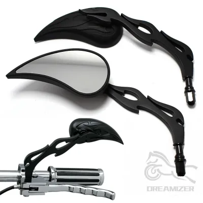 M8 Motorcycle Teardrop Custom Rearview Side Mirrors for Harley Touring Sportster Road King Cruiser Choppers Rear View Mi