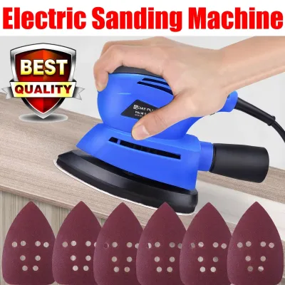 Electric Sander for Furniture Finishing Compact Mouse Orbital Sanding Tool Palm Detail Sander Decoration 12000RPM with S