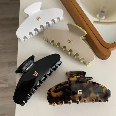 1/2/4pcs new acetate sheet hair clip, letter shark clip, headband accessory, grasping clip, sweet disc hair clip, hair a