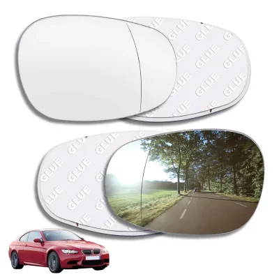Car Side Door Wing Mirror Glass Stick On Without Based Plate Rearview For BMW E81 E90 E91 E92 325i 328i 335i 2009 2010 2