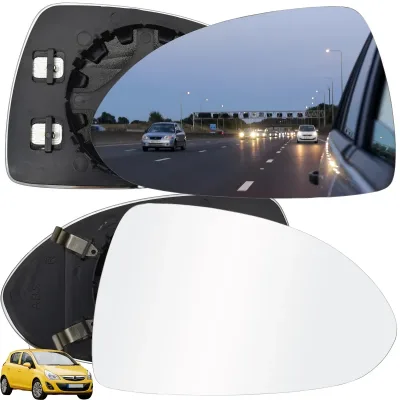 For Opel / Vauxhall Corsa Mk3 D 2006 - 2014 Mk4 E 2014 - 2020 Left Right Side Wing Mirror Glass Heated 1426555 1426558 E