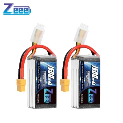 2pcs Zeee Lipo Battery 3S 1500mAh FPV Drone Battery 11.1V 120C Soft...