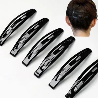 12Pcs/set Alloy BB Hair Clip Metal Paint Frosted Hairpins Tone Headwear Hair Simple Accessories Hair Snap Black Clips Ha