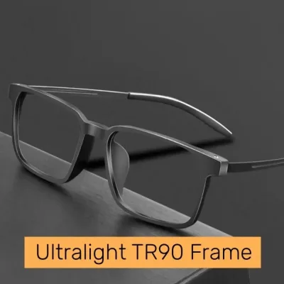 TR90 Ultralight Pure Titanium Reading Glasses Men Women Anti Blue Light Presbyopia Eyeglasses Big Square Prescription Ey image 1