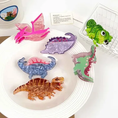 1pc Dinosaur Acrylic Clip Cute Hair Accessories Lizard Hair Clip Back of Head Hair Dish Shark Clip Hair Accessories for 