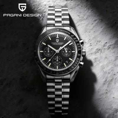 PAGANI DESIGN Men's Chronograph Quartz Watch Sapphire AR Auto Date