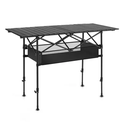 Portable Aluminium Camping Table with Under-Table Storage