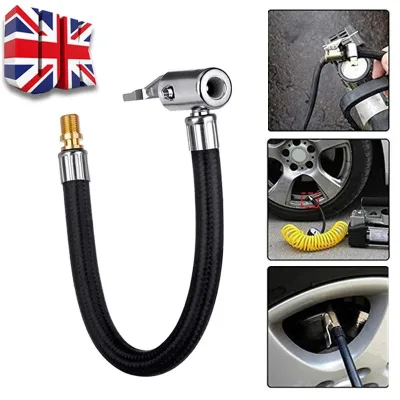 10cm Car/Bik Air Tyre Tire Chuck Inflator Pump Hose Valve Connector Clip Adapter image 1