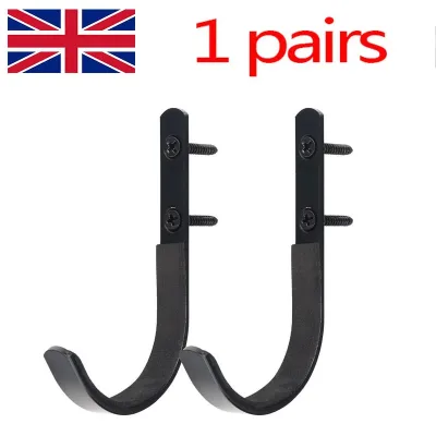 2pcs Wall Heavy Duty J Storage Hooks Garage Brackets Ladder Bike Ga...