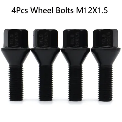 BMW Alloy Wheel Lug Bolts M12x1.5 Set of 4 — 1 3 5 Series E30 E36 E46