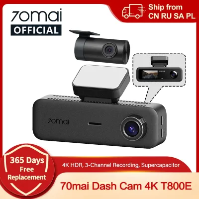 70mai t800e 3-Channel Front 4k + rear 1080p + interior 1080p HDR supercapacitor 24H parking GPS WiFi 6 70mai t800e voice control - image 1