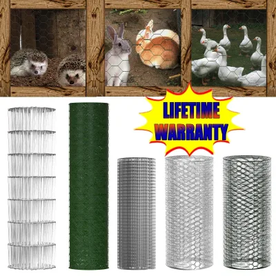DayPlus Galvanized Welded Wire Mesh Gauze Welded Wire Mesh No Rust Mesh Hot-dipped for Chickens, Rabbits, Dogs, Building