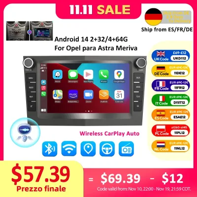 Essgoo Car Radio Multimedia 4G 64G for Opel Astra Vectra Vauxhall A...