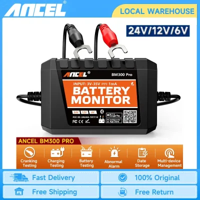 ANCEL BM300 PRO Bluetooth Battery Monitor 6V 12V 24V Analyzer