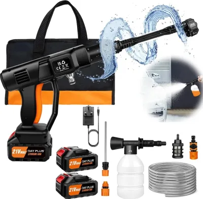 Cordless Pressure Washer 21V 45 Bar Portable Pressure Washer With 2...