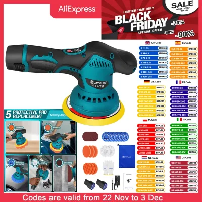 DayPlus 12V Cordless Polisher 125mm 8-Speed image 1