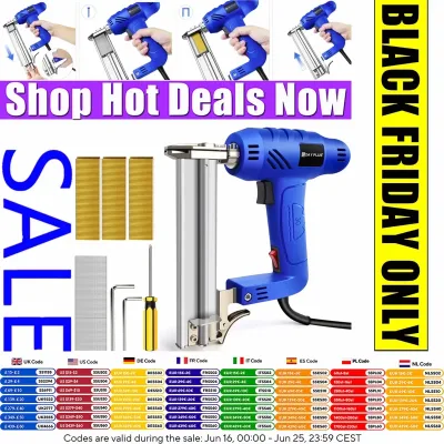 DayPlus Electric Nail Gun 2 IN 1 Nailer Stapler Framing Nailer Tacker Furniture Staple Gun Power Tool For Woodworking image 1