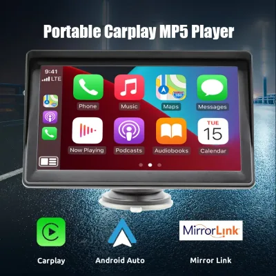 Portable Car Radio Multimedia Video Player Wireless CarPlay Android...