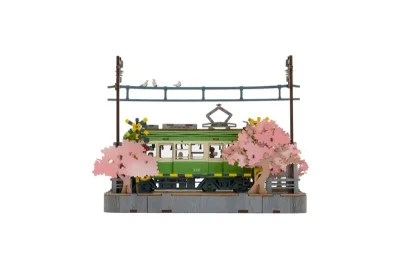 Robotime Rolife Sakura Journey Wooden Assemble Car Eco-friendly 3D ...