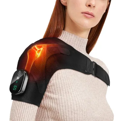 Electric Heating Pad Shoulder Vibration Massager Physiotherapy Arthritis Joint Pain Relief Belt Elbow Support Brace Ther