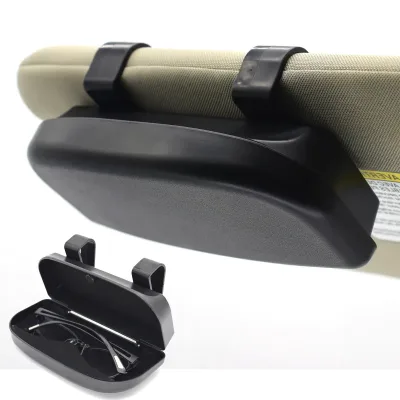 Magnetic Car Visor Glass Case Card Ticket Organizer Box Sunshade Auto Accessories Clip Mount Storage Holder Interior Dec image 1