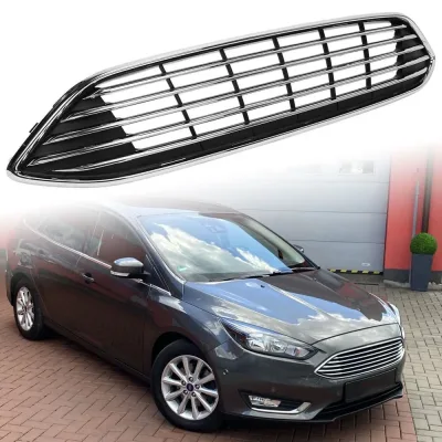 For Ford Focus 2014-2020 Chrome Front Center Mesh Grille Grill Cove...