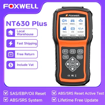 Foxwell NT630 Plus OBD2 Scanner ABS Reset SRS Reset Active Test OBD...
