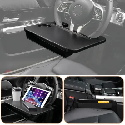Car Steering Wheel Tray Desk Drink Laptop Work Gap Organiser