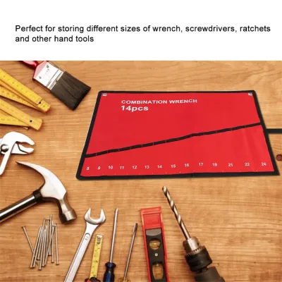 Canvas Tool Roll Up Organizer with Pockets image 1
