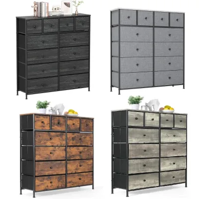 Dresser Storage Tower Organizer,Chest of Drawers With 12 Fabric Dra...