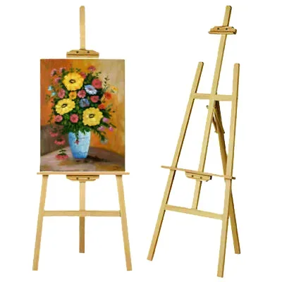 150cm Professional Studio Easel, Solid Pinewood Artist Easel Foldable and Adjustable, A-Frame Easel Stand for Art Craft  image 1