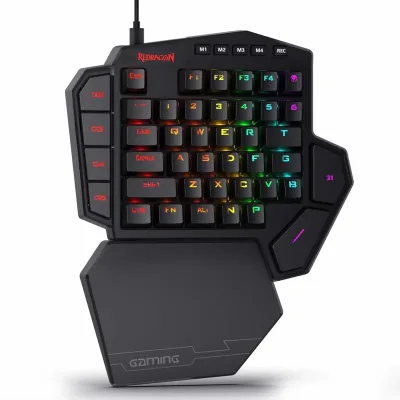 Redragon K585 DITI One-Handed RGB Mechanical Gaming Keyboard,Wrist Rest 42 Keys Type-C Professional Gaming Keypad Hot-Sw