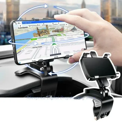 Mobile Phone Holder Dashboard Car Mount Dash 360° Rotation Stand Cradle Panel Multi-Functional Universal GPS Bracket Hol image 1
