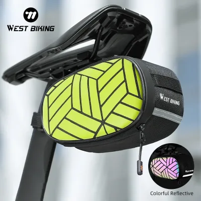 West BIKING Bright-Colored Reflective Cycling Saddle Bag Inner Mesh...