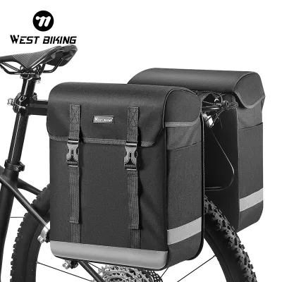 West BIKING 33L Large Capacity Cycling Pannier Double Side Bike Tru...