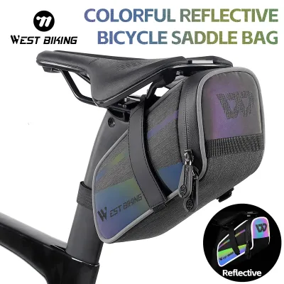 West BIKING Bike Saddle Bag 1.8L Cycling Seat Tail Rear Pouch Bag A...