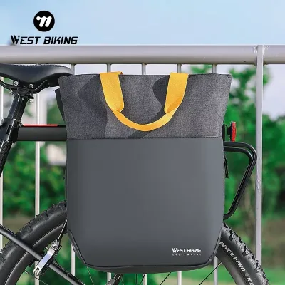 West BIKING MTB Pannier Bag Water Repellent PU Side Bag Quick Relea...