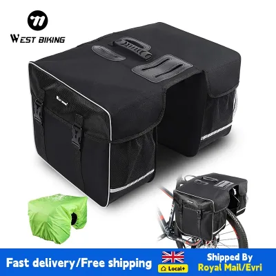 WEST BIKING 30L Bicycle Bags Rear Seat Trunk Bags Large Capacity Mountain MTB Bike Luggage Carrier With Rain Cover Cycli image 1