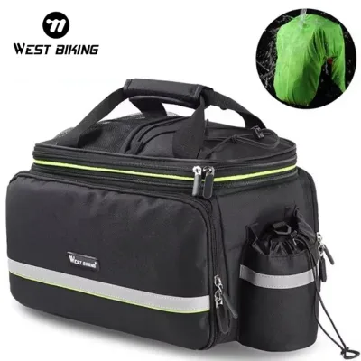 WEST BIKING 3 In 1 Bicycle Trunk Bag Mountain Bike Bag Cycling Double Side Rear Rack Seat Luggage Carrier Panniers Shoul image 1