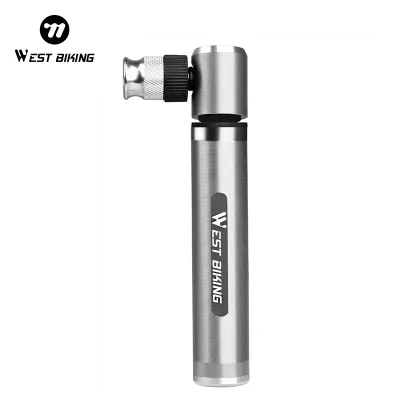 WEST BIKING Portable Mini Aluminium Alloy Bicycle Air Pump 160 PSI Tire Inflator Ultra Light MTB Accessories Road Bike P