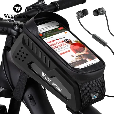 West BIKING Bicycle Bag Frame Front Top Tube Cycling Bag Waterproof...
