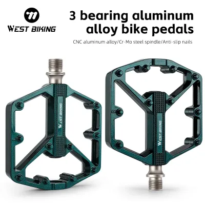 West BIKING Bicycle Pedals Ultralight 3 Bearings Non-Slip MTB Pedal...