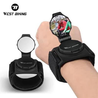 WEST BIKING Bike Mirror Wrist Wear Armband Rear View Mirror MTB Mountain Road Bicycle Adjustable Rotatable Cycling Acces image 1