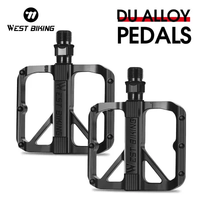 West BIKING Ultralight Bicycle Pedals DU Bearings Aluminium Alloy M...